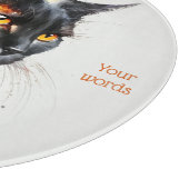 Erstellen Sie Ihre eigene feine schwarze Katze Schneidebrett (Ecke)