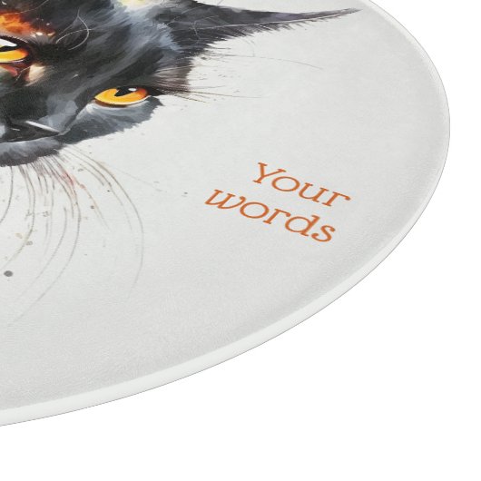 Erstellen Sie Ihre eigene feine schwarze Katze Schneidebrett (Ecke)