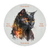 Erstellen Sie Ihre eigene feine schwarze Katze Schneidebrett (Vorderseite)