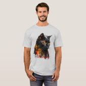 Erstellen Sie Ihre eigene feine schwarze Katze T-Shirt (Vorne ganz)