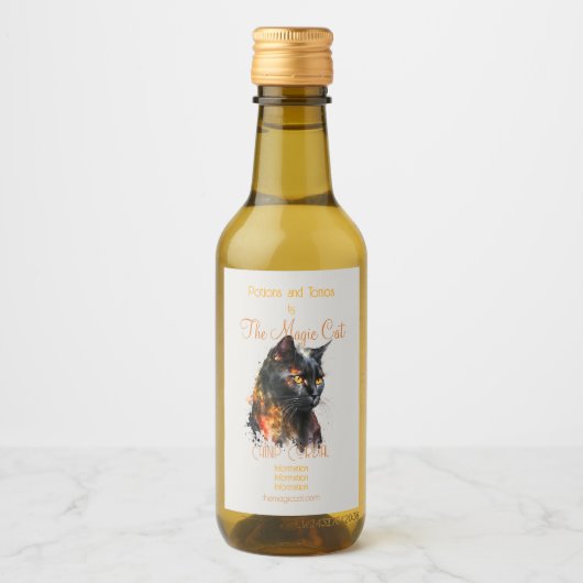 Erstellen Sie Ihre eigene feine schwarze Katze Weinetikett (Vorderseite)