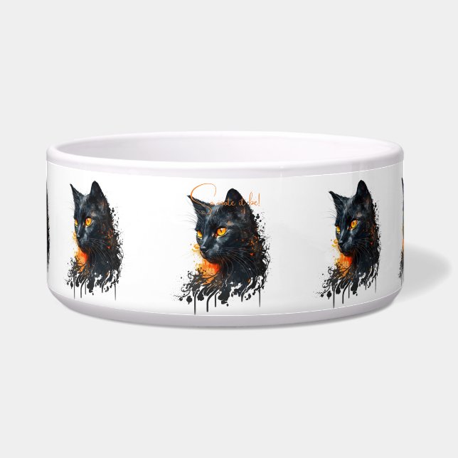 Erstellen Sie Ihre eigene, feine schwarze Katzenbü Napf (Vorderseite)
