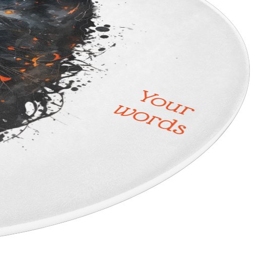 Erstellen Sie Ihre eigene, feine schwarze Katzenbü Schneidebrett (Ecke)