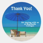 Erstellen Sie Ihre eigene Ferienvermietung für Ihr Runder Aufkleber (Vorderseite)