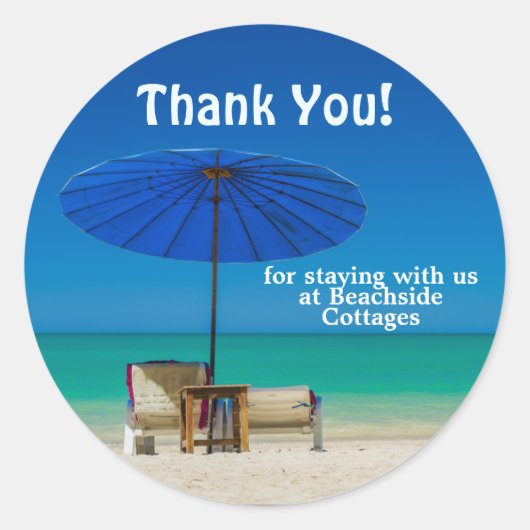 Erstellen Sie Ihre eigene Ferienvermietung für Ihr Runder Aufkleber (Vorderseite)