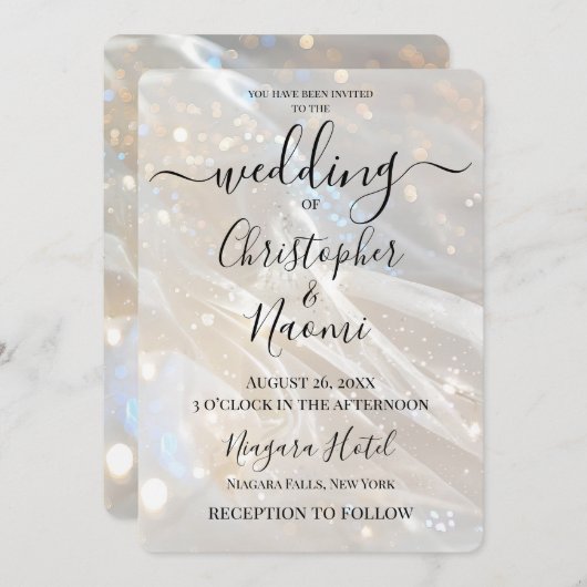 Erstellen Sie Ihre eigene fesselnde Elfenbeinweiße Einladung (Vorne/Hinten)