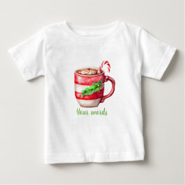 Erstellen Sie Ihre eigene festliche Pfefferminzlös Baby T-shirt