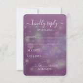 Erstellen Sie Ihre eigene festliche Sparkle Bokeh RSVP Karte (Vorderseite)