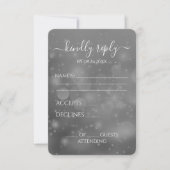 Erstellen Sie Ihre eigene festliche Sparkle Bokeh  RSVP Karte (Vorderseite)