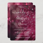 Erstellen Sie Ihre eigene fette, tiefrosa Blume Einladung (Vorne/Hinten)