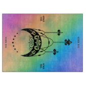Erstellen Sie Ihre eigene Filigree Boho Moon Silho Schneidebrett (Vorderseite)