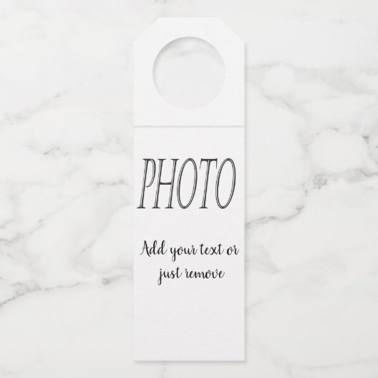 Erstellen Sie Ihre eigene Flaschenhalterung Flaschenanhänger (Vorderseite)