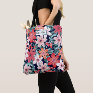Erstellen Sie Ihre eigene Flora und Text Sommer gr Tasche