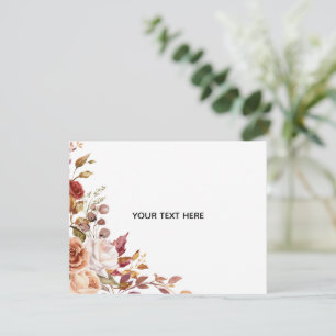 Erstellen Sie Ihre eigene florale flache Notizkart Mitteilungskarte