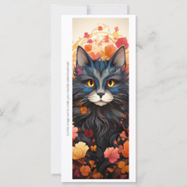 Erstellen Sie Ihre eigene florale schwarze Katzen-