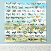 erstellen Sie Ihre eigene Flugzeugkarikatur Leinwanddruck (Insitu (Holzboden))