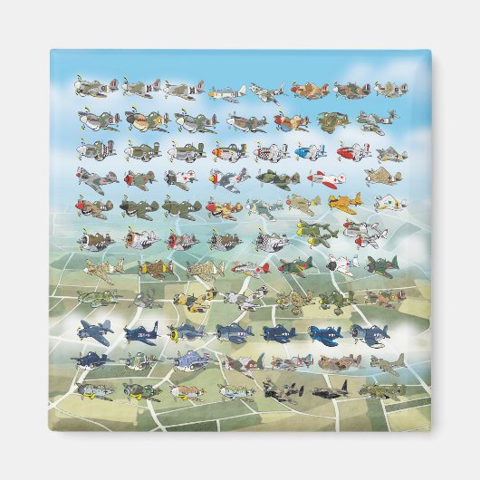 erstellen Sie Ihre eigene Flugzeugkarikatur Magnet (Vorne)