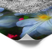 Erstellen Sie Ihre eigene Foto Clematics-Blume-Gre Poster (Ecke)