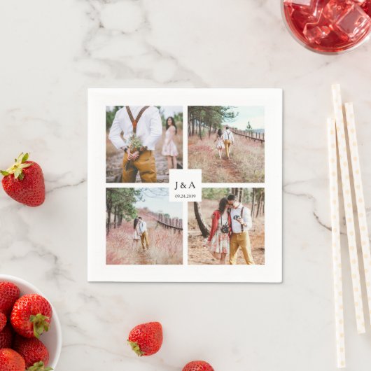 Erstellen Sie Ihre eigene Foto Collage elegante Ho Serviette (Beispiel)