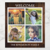 Erstellen Sie Ihre eigene Foto-Collage für Begrüßu Weinetikett (Einzelnes Label)