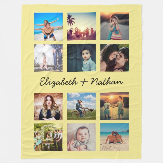 Erstellen Sie Ihre eigene Foto Collage für Ihre ei Fleecedecke (Vorderseite)