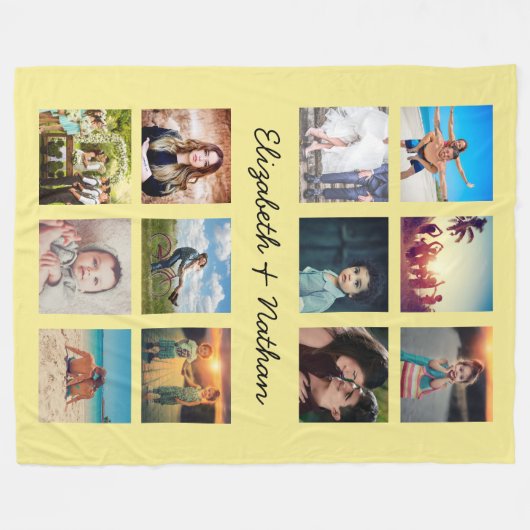 Erstellen Sie Ihre eigene Foto Collage für Ihre ei Fleecedecke (Vorderseite (Horizontal))