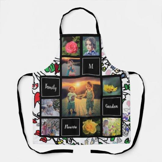 Erstellen Sie Ihre eigene Foto Collage Garden Schü Schürze (Vorderseite)
