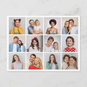 Erstellen Sie Ihre eigene Foto-Collage mit 12 Foto Postkarte