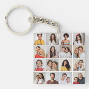 Erstellen Sie Ihre eigene Foto-Collage mit 16 Foto Schlüsselanhänger