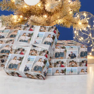Erstellen Sie Ihre eigene Foto-Collage mit 5 Fotos Geschenkpapier