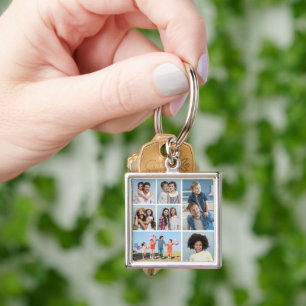 Erstellen Sie Ihre eigene Foto-Collage mit 7 Fotos Schlüsselanhänger