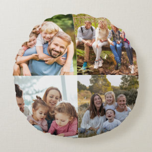 Erstellen Sie Ihre eigene Foto-Collage mit 8 Bilde Rundes Kissen