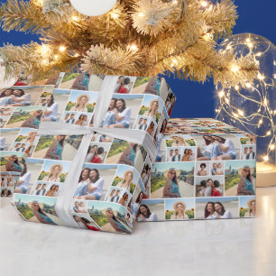 Erstellen Sie Ihre eigene Foto-Collage mit 8 Fotos Geschenkpapier