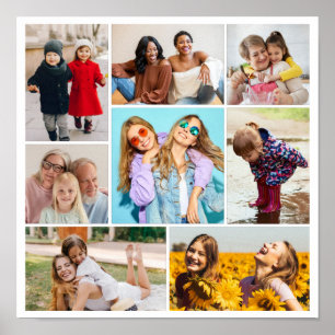 Erstellen Sie Ihre eigene Foto-Collage mit 8 Fotos Poster