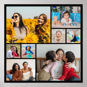 Erstellen Sie Ihre eigene Foto-Collage mit 8 Fotos Poster