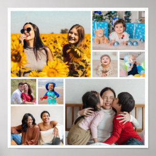 Erstellen Sie Ihre eigene Foto-Collage mit 8 Fotos Poster