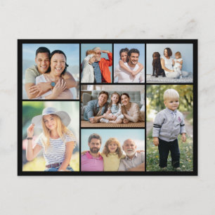 Erstellen Sie Ihre eigene Foto-Collage mit 8 Fotos Postkarte