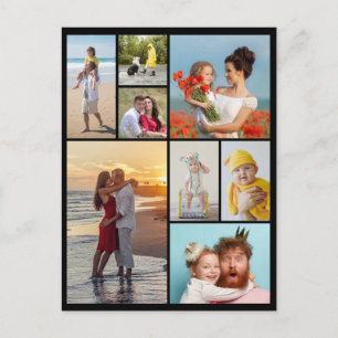 Erstellen Sie Ihre eigene Foto-Collage mit 8 Fotos Postkarte