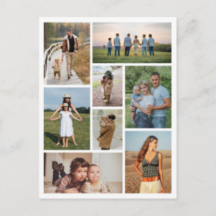 Erstellen Sie Ihre eigene Foto-Collage mit 8 Fotos Postkarte
