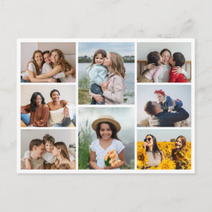Erstellen Sie Ihre eigene Foto-Collage mit 8 Fotos Postkarte