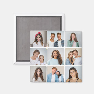Erstellen Sie Ihre eigene Foto-Collage mit 9 abger Magnet