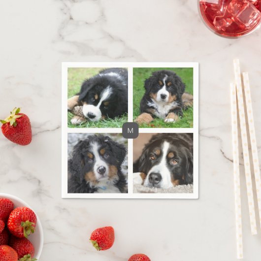 Erstellen Sie Ihre eigene Foto-Collage mit Monogra Serviette (Beispiel)