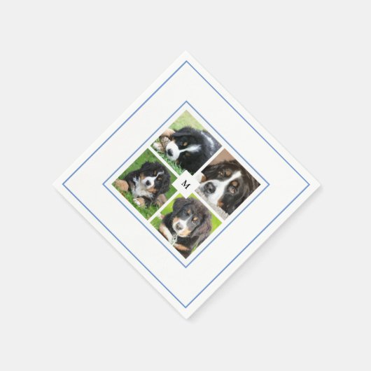 Erstellen Sie Ihre eigene Foto-Collage mit Monogra Serviette (Ecke)