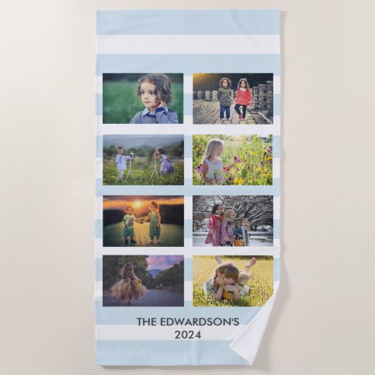 Erstellen Sie Ihre eigene Foto-Collage Strandtuch (Vorderseite)