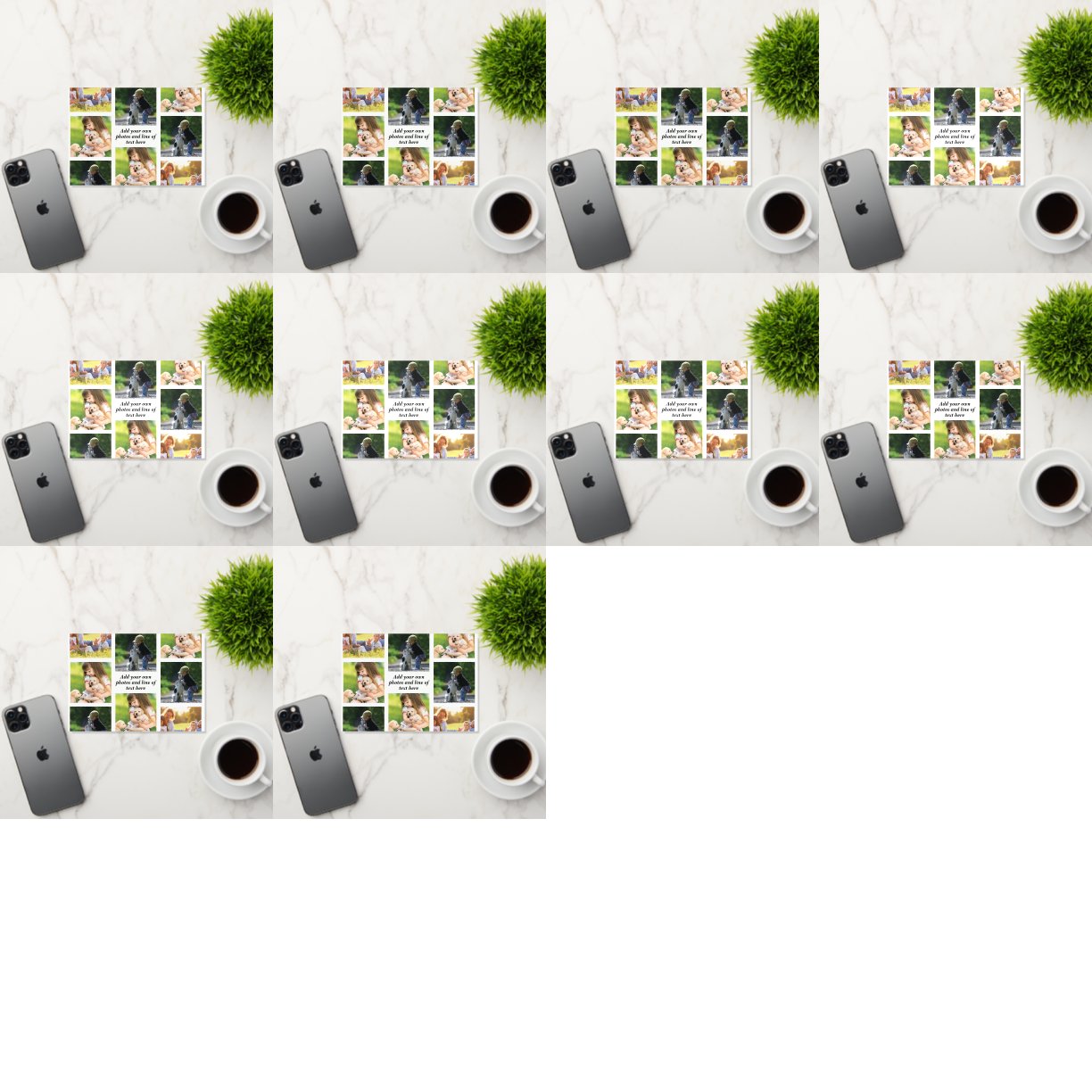 Erstellen Sie Ihre eigene Foto-Collage und -Text