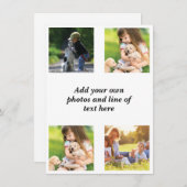 Erstellen Sie Ihre eigene Foto-Collage und -Text (Vorne/Hinten)