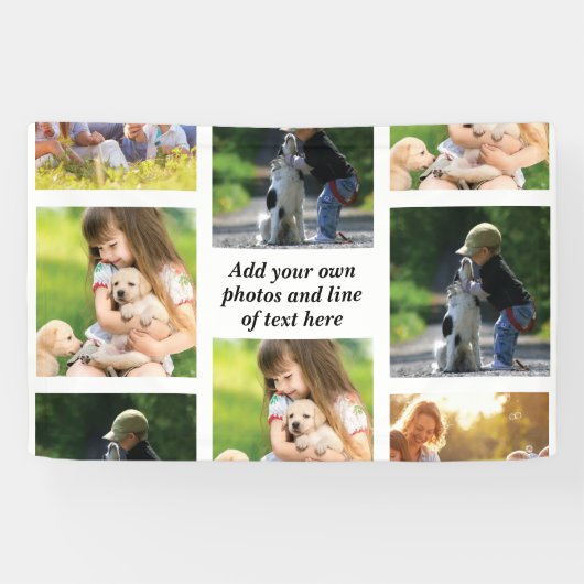 Erstellen Sie Ihre eigene Foto-Collage und -Text Banner (Horizontal)
