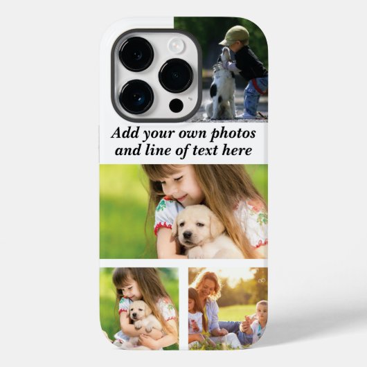 Erstellen Sie Ihre eigene Foto-Collage und -Text Case-Mate iPhone Hülle (Rückseite)