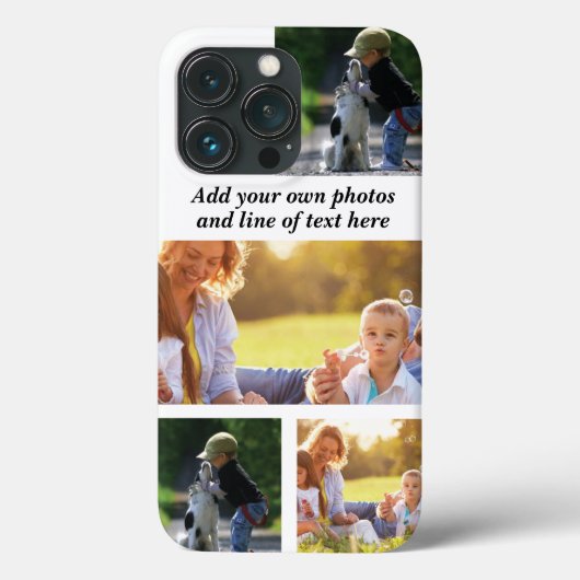Erstellen Sie Ihre eigene Foto-Collage und -Text Case-Mate iPhone Hülle (Rückseite)