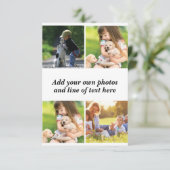 Erstellen Sie Ihre eigene Foto-Collage und -Text Dankeskarte (Stehend Vorderseite)